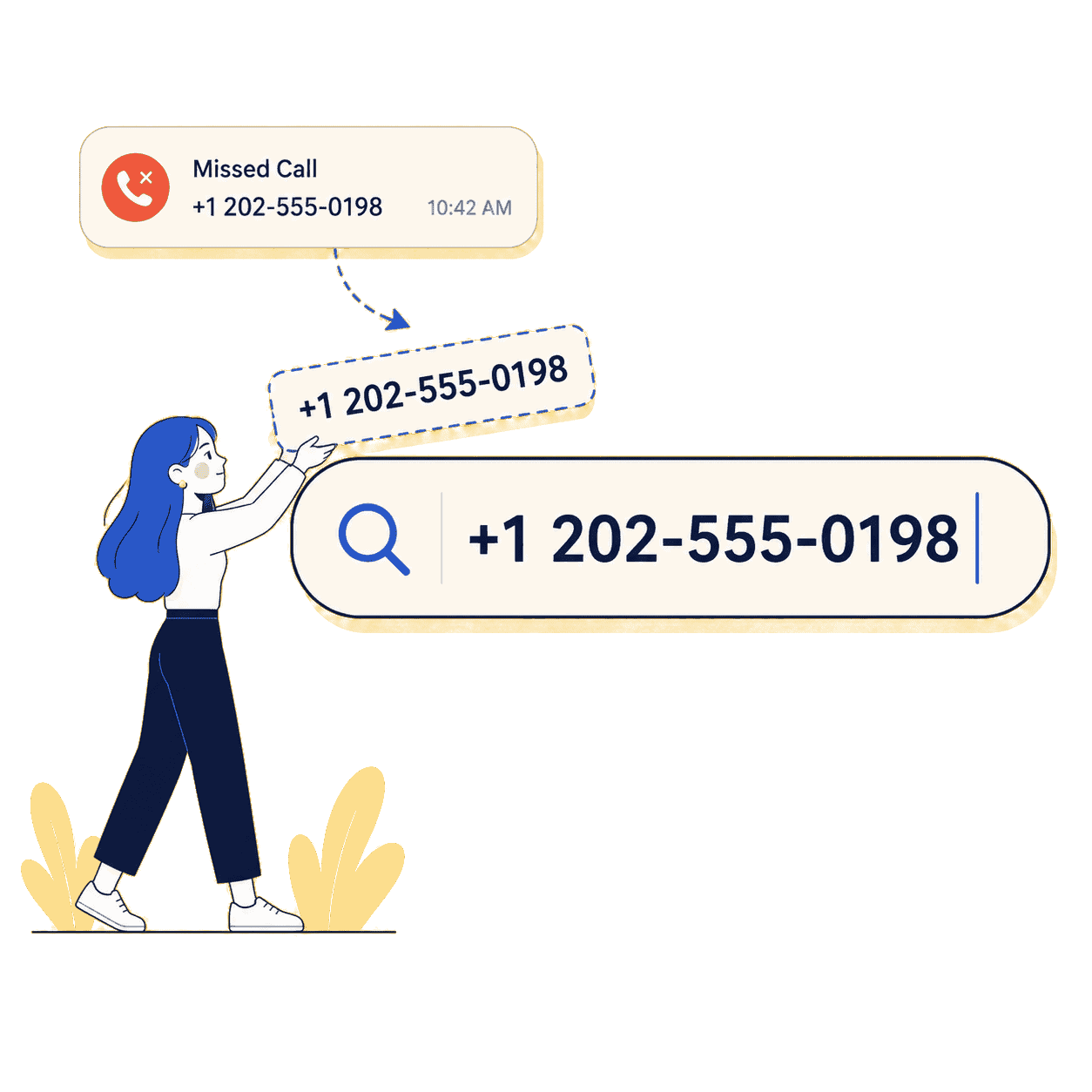 CatfishNumr reverse phone lookup interface for entering a suspicious phone number