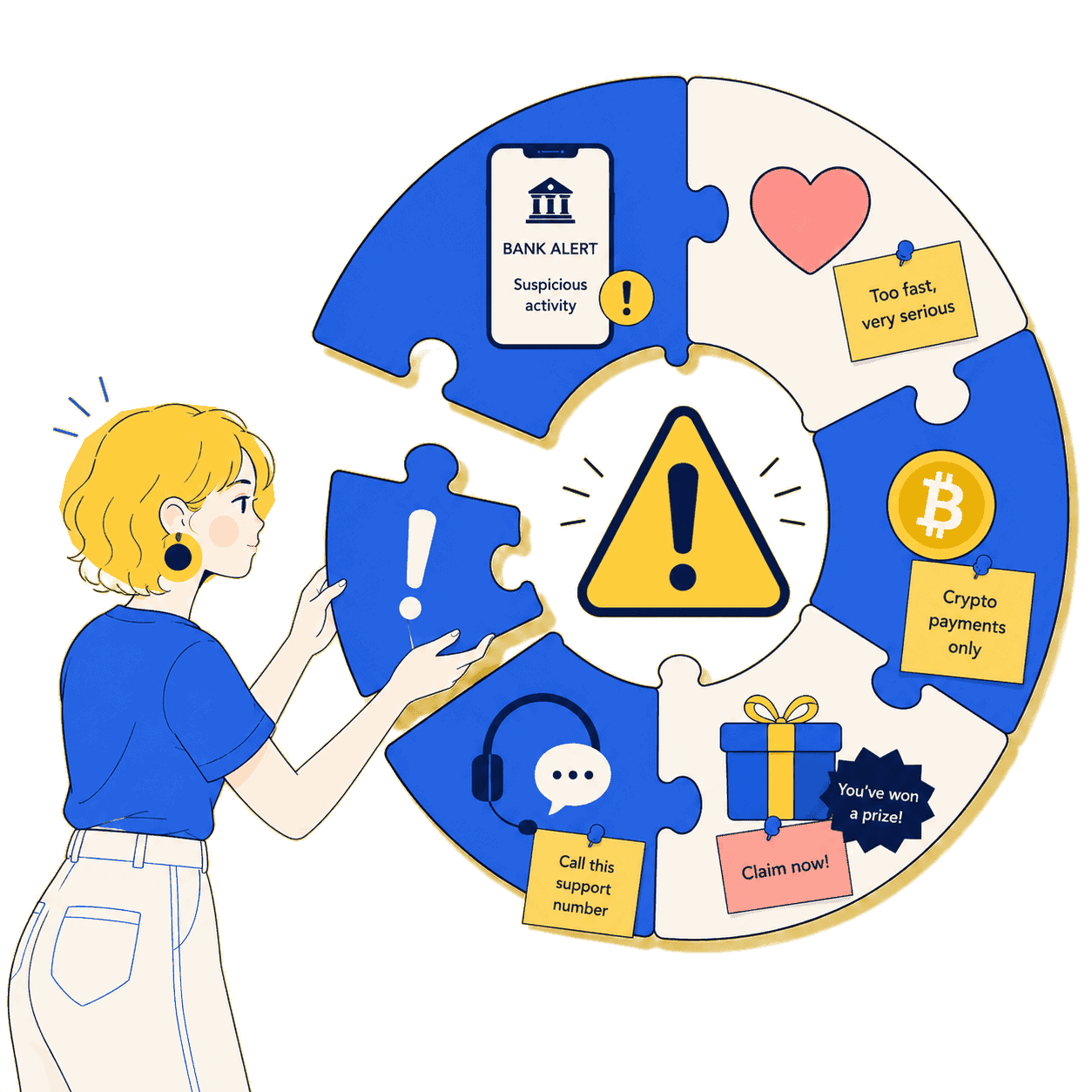 Scam category identification for phishing, bank impersonation, and crypto schemes